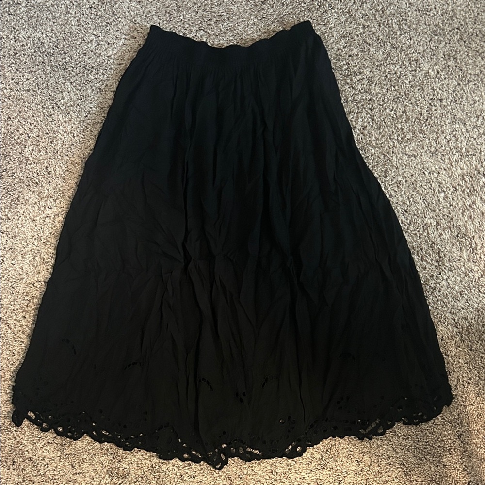 Vintage Jane Ashley Black Maxi Skirt